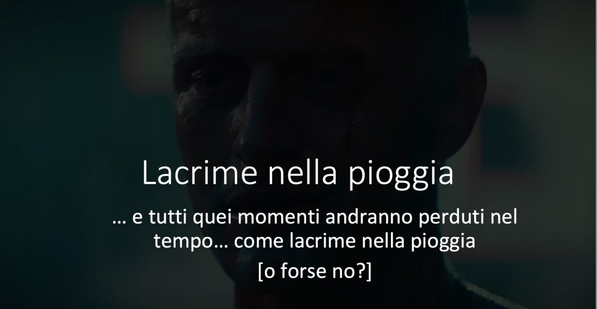 Lacrime nella pioggia